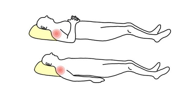 Sleeping on your back is one of the better positions for rotator cuff pain, as your spine is aligned and your shoulders will bear little weight